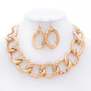 Chunky Chain Necklace Earrings set